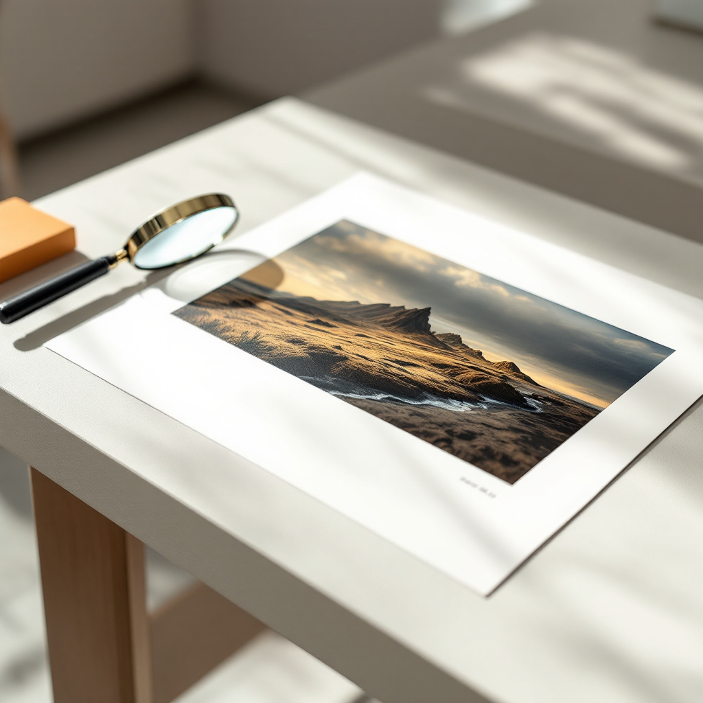 Limitierte Kunstdrucke erkennen echt: signierter nummerierter Kunstdruck mit Lupe und Zertifikat
